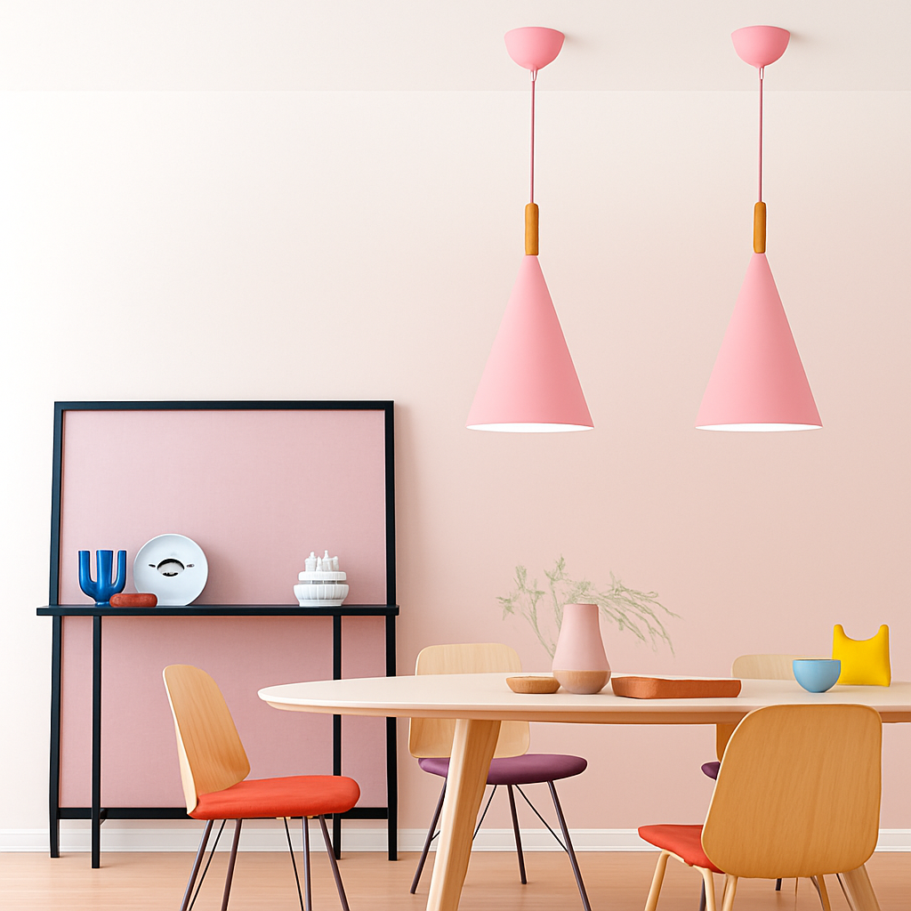 Corvian Modern Pendant Light – Stylish Metal and Wood Design for Home