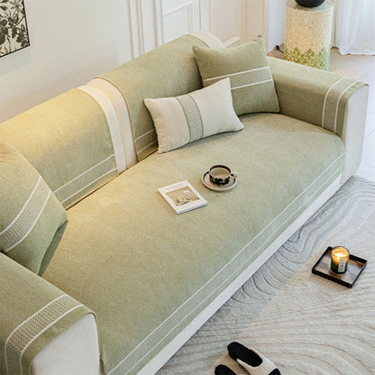 Covo Sofa Covers for Homeowners – Elegant Chenille Slipcover with Scratch Resistance