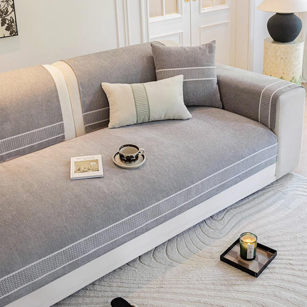 Covo Sofa Covers for Homeowners – Elegant Chenille Slipcover with Scratch Resistance