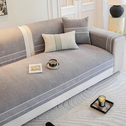 Covo Sofa Covers for Homeowners – Elegant Chenille Slipcover with Scratch Resistance