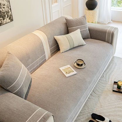Covo Sofa Covers for Homeowners – Elegant Chenille Slipcover with Scratch Resistance