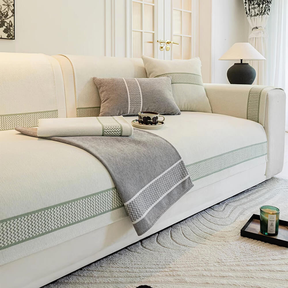 Covo Sofa Covers for Homeowners – Elegant Chenille Slipcover with Scratch Resistance