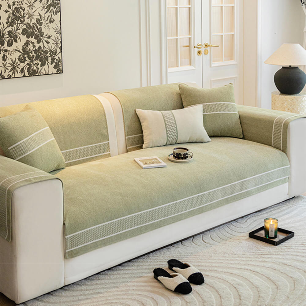 Covo Sofa Covers for Homeowners – Elegant Chenille Slipcover with Scratch Resistance