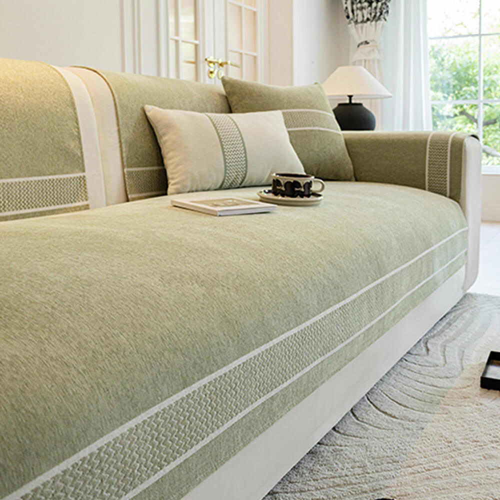 Covo Sofa Covers for Homeowners – Elegant Chenille Slipcover with Scratch Resistance
