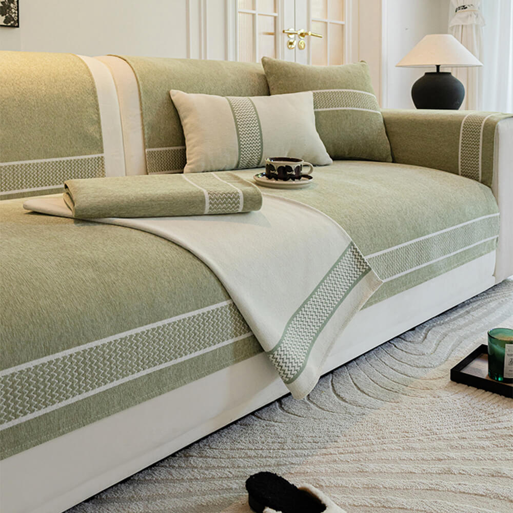 Covo Sofa Covers for Homeowners – Elegant Chenille Slipcover with Scratch Resistance
