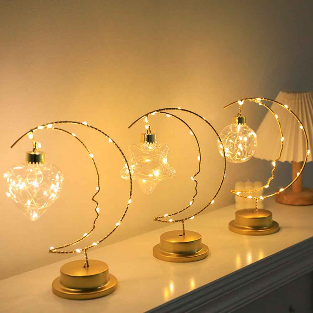 Crescent  Decorative Lights – Elegant Battery-Operated Ambiance