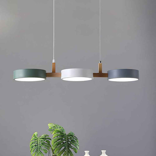 Echo Cylindrical Modern Pendant Light – Adjustable Hanging Design for Stylish Kitchen Island Lighting