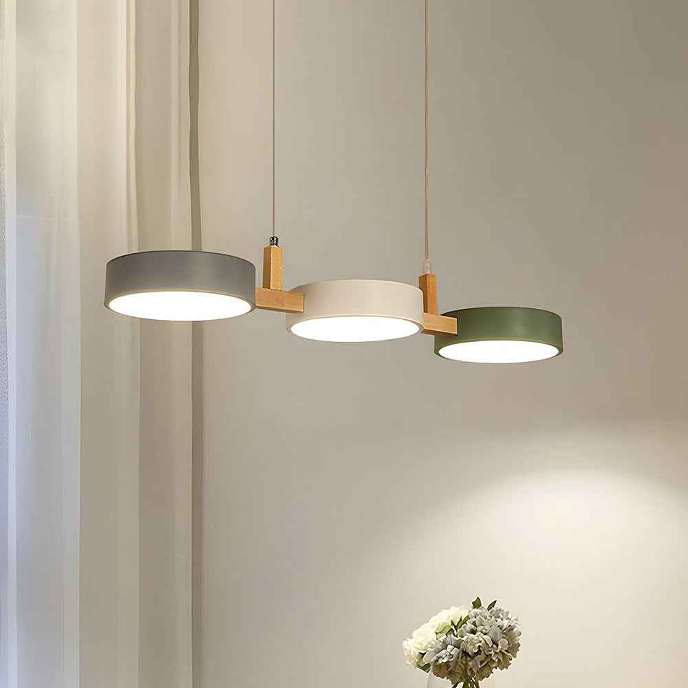 Echo Cylindrical Modern Pendant Light – Adjustable Hanging Design for Stylish Kitchen Island Lighting