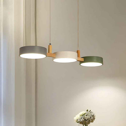 Echo Cylindrical Modern Pendant Light – Adjustable Hanging Design for Stylish Kitchen Island Lighting