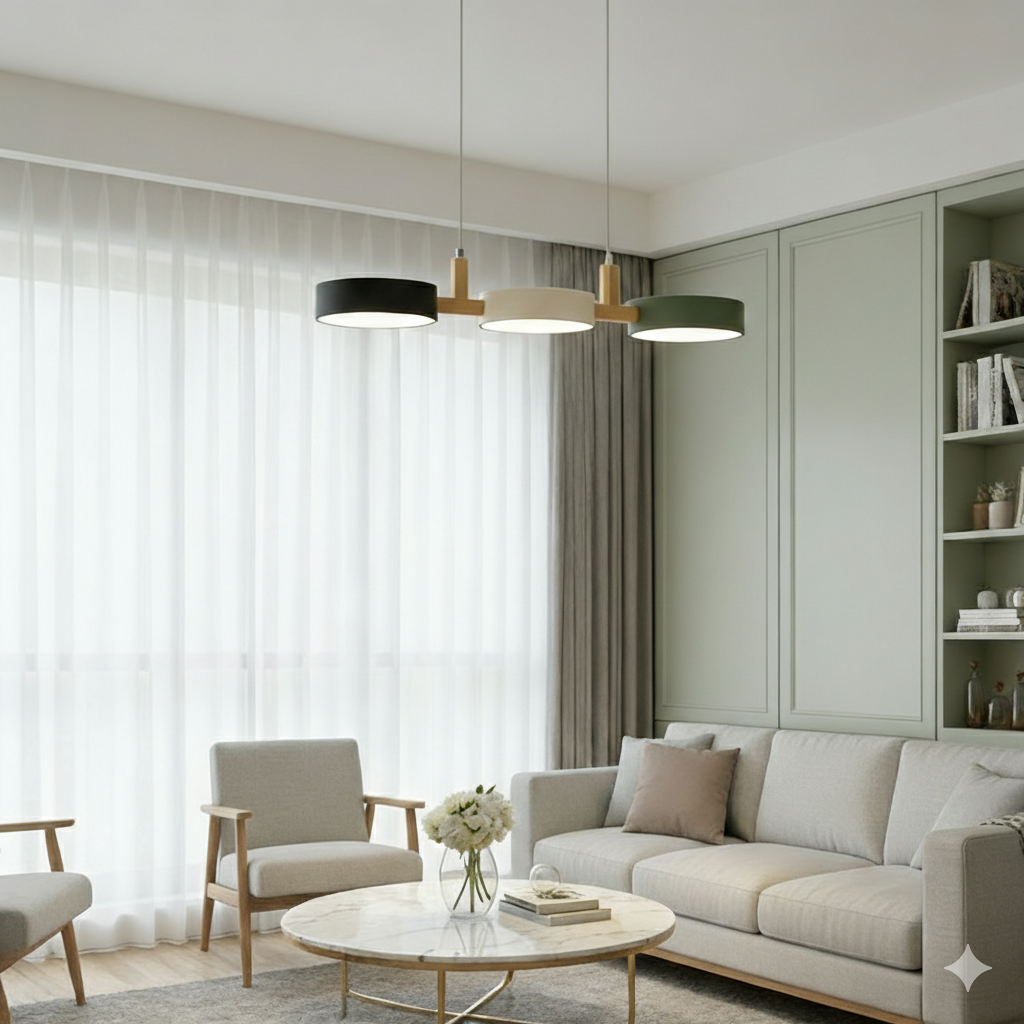 Echo Cylindrical Modern Pendant Light – Adjustable Hanging Design for Stylish Kitchen Island Lighting