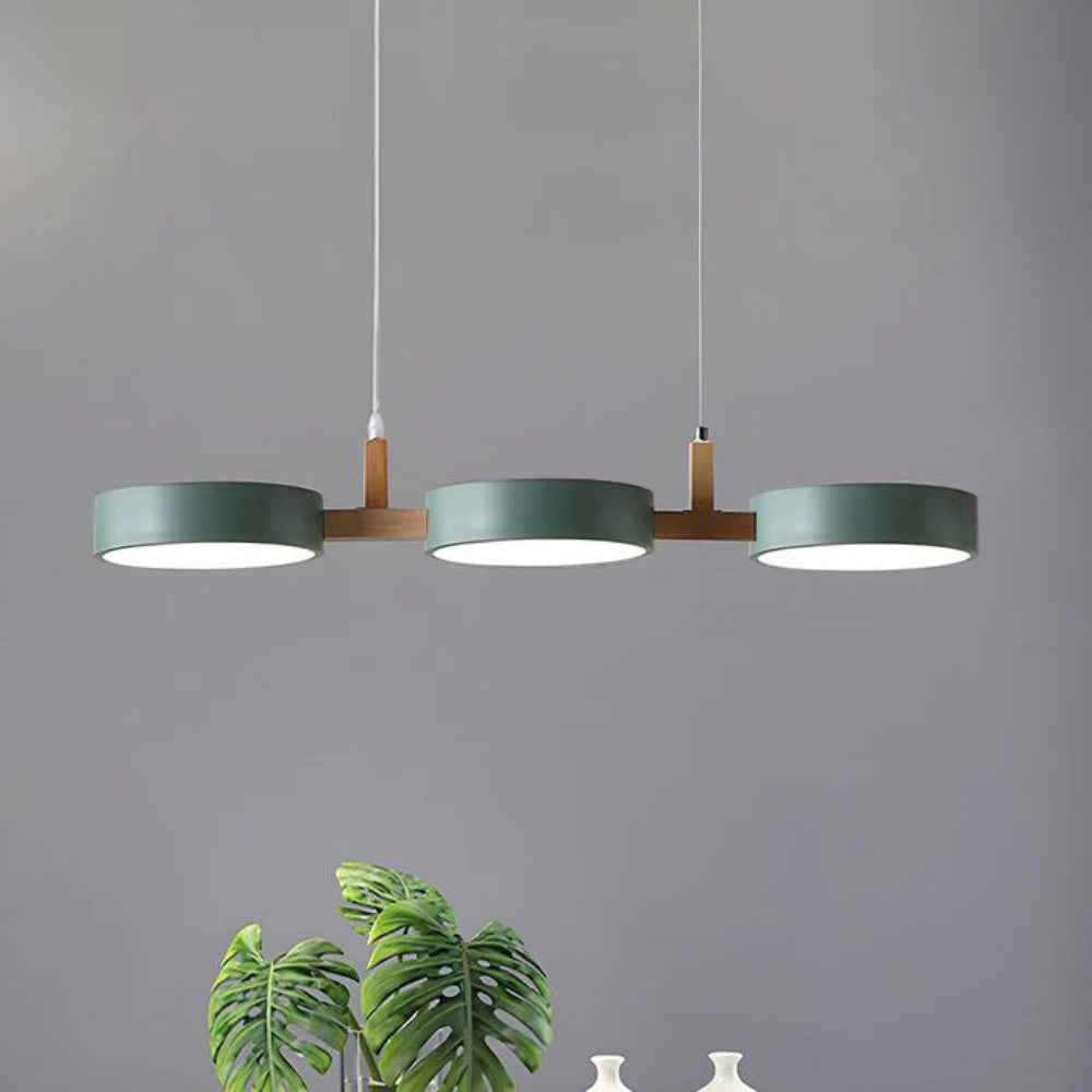 Echo Cylindrical Modern Pendant Light – Adjustable Hanging Design for Stylish Kitchen Island Lighting
