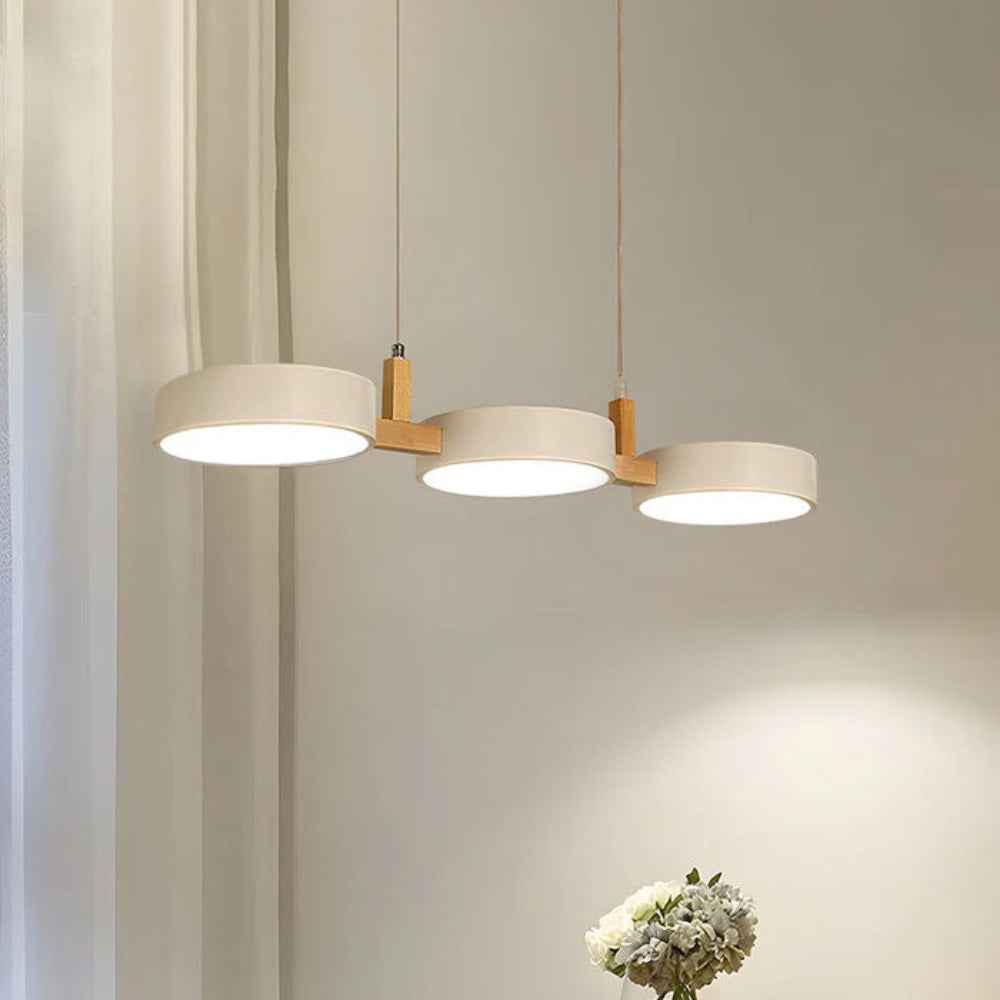 Echo Cylindrical Modern Pendant Light – Adjustable Hanging Design for Stylish Kitchen Island Lighting