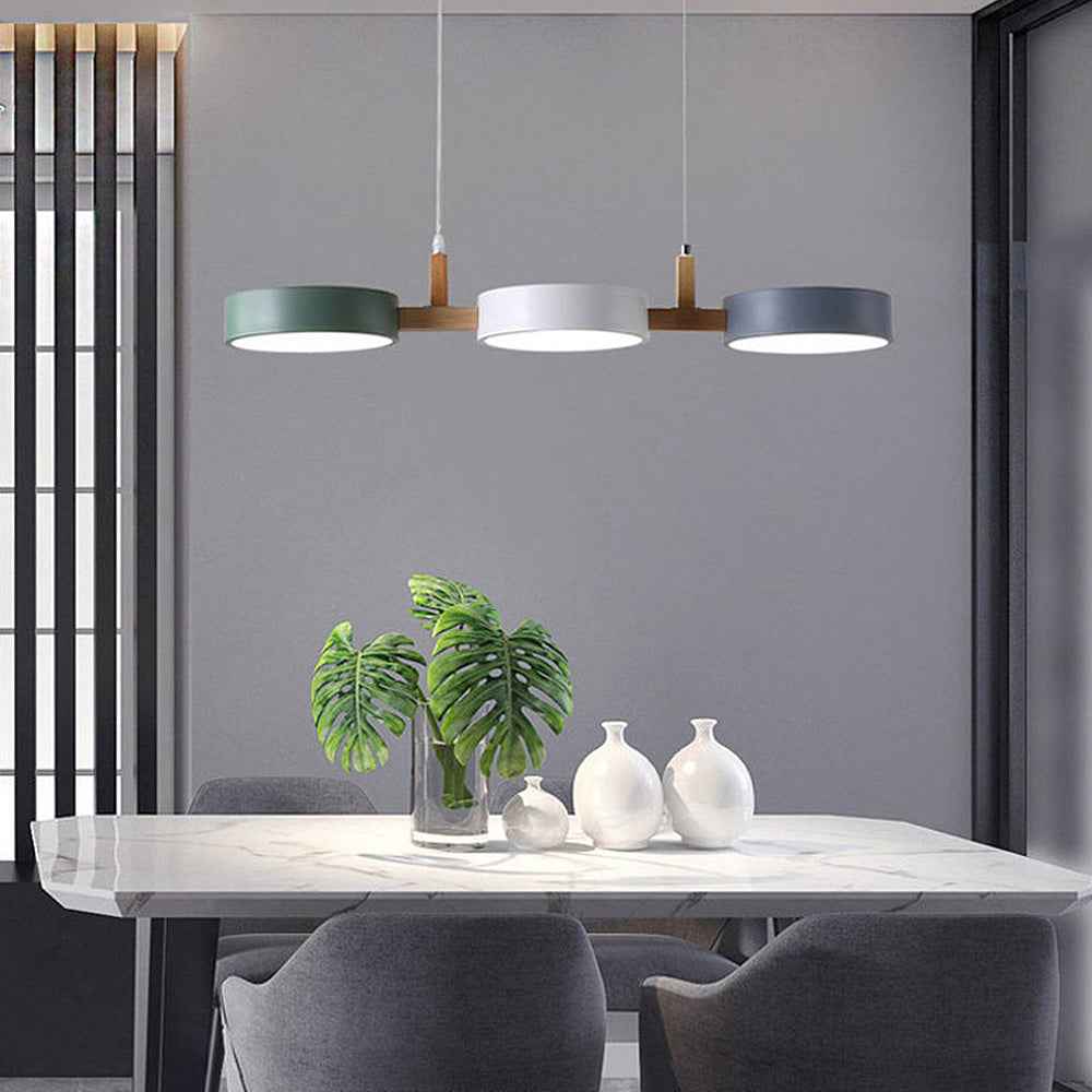 Echo Cylindrical Modern Pendant Light – Adjustable Hanging Design for Stylish Kitchen Island Lighting
