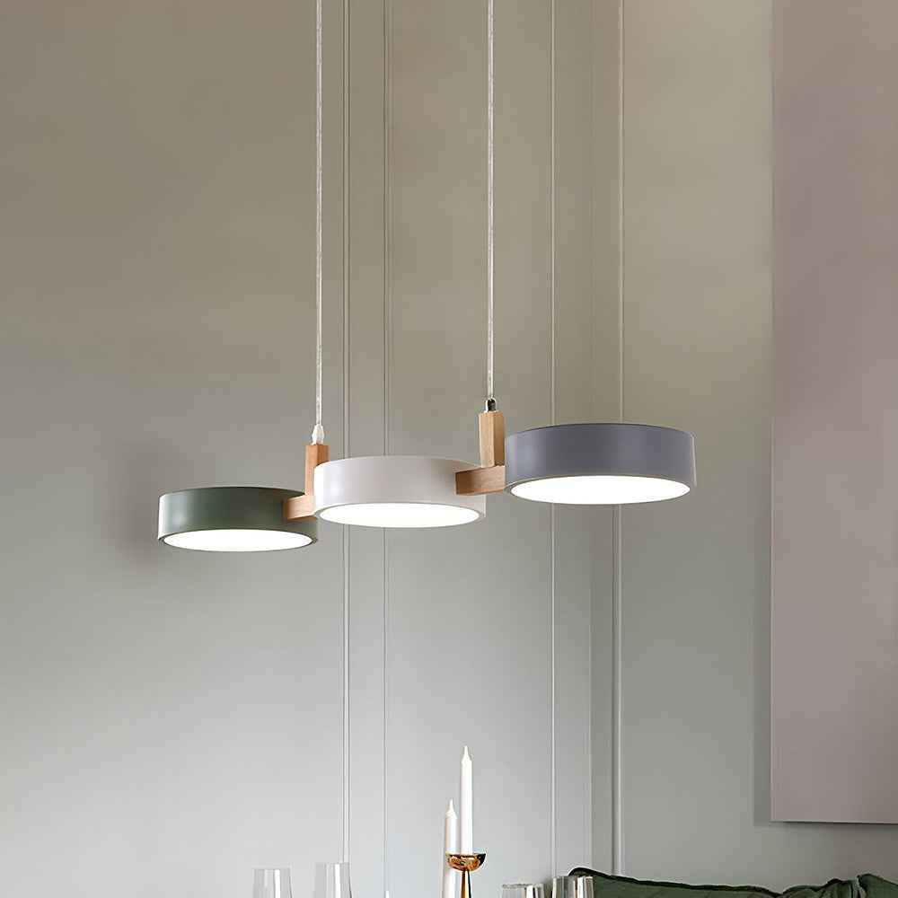 Echo Cylindrical Modern Pendant Light – Adjustable Hanging Design for Stylish Kitchen Island Lighting