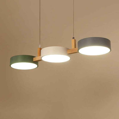 Echo Cylindrical Modern Pendant Light – Adjustable Hanging Design for Stylish Kitchen Island Lighting