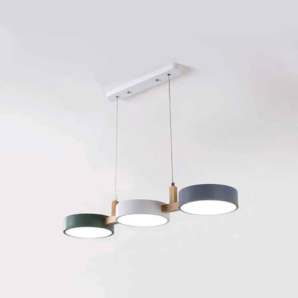 Echo Cylindrical Modern Pendant Light – Adjustable Hanging Design for Stylish Kitchen Island Lighting
