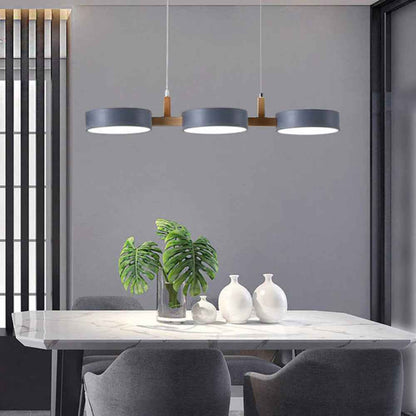 Echo Cylindrical Modern Pendant Light – Adjustable Hanging Design for Stylish Kitchen Island Lighting