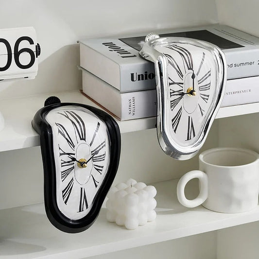 Dali Artistic Melting Shelf Clock – Unique Silent Surrealist Design for Home Décor