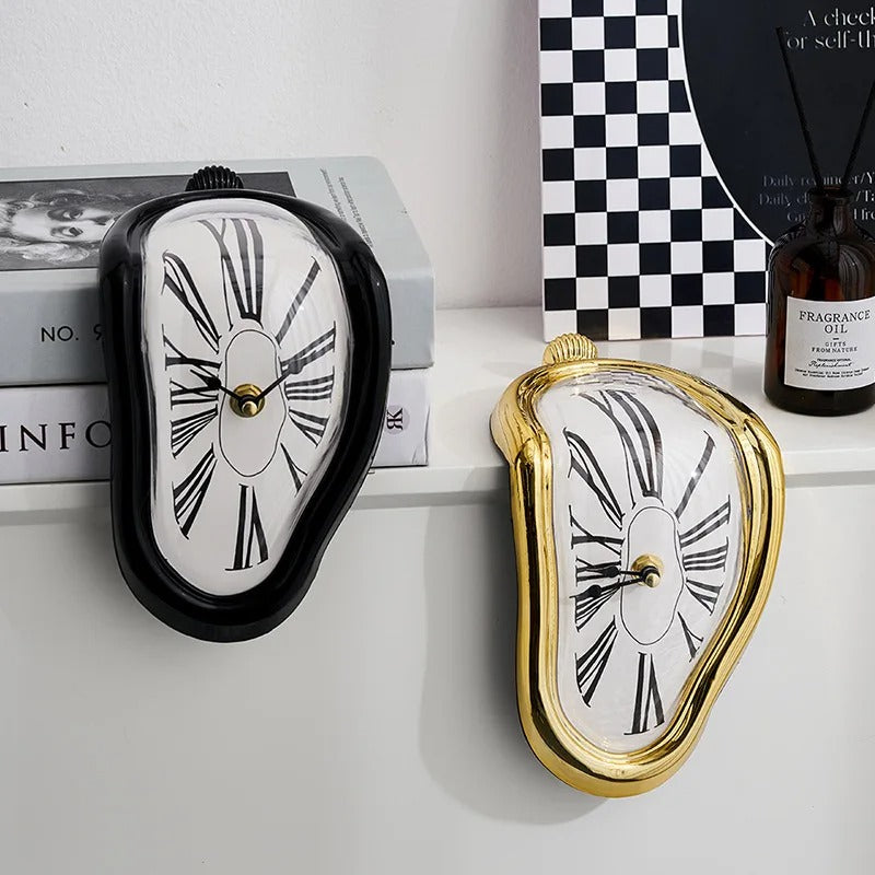 Dali Artistic Melting Shelf Clock – Unique Silent Surrealist Design for Home Décor