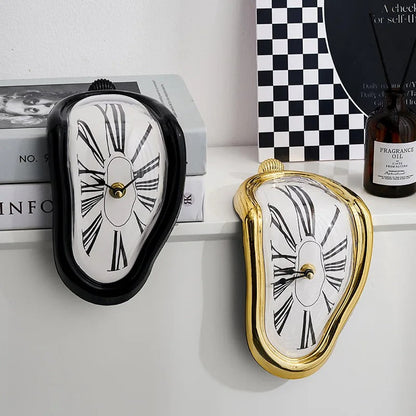 Dali Artistic Melting Shelf Clock – Unique Silent Surrealist Design for Home Décor