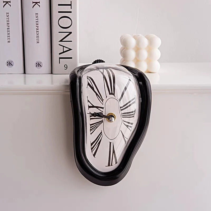 Dali Artistic Melting Shelf Clock – Unique Silent Surrealist Design for Home Décor