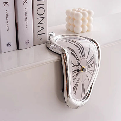 Dali Artistic Melting Shelf Clock – Unique Silent Surrealist Design for Home Décor