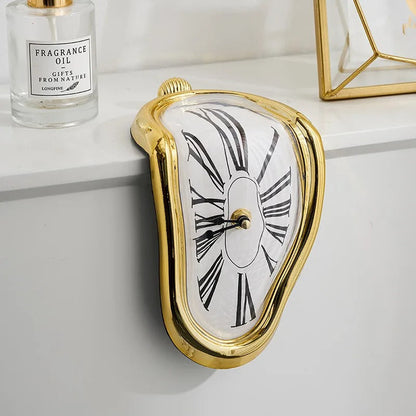 Dali Artistic Melting Shelf Clock – Unique Silent Surrealist Design for Home Décor