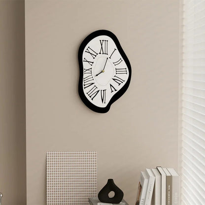 Dali Unique Black Silent Wall Clock – Artistic Acrylic Design for Home Decor