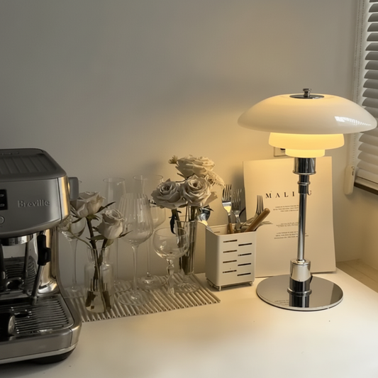 Danish Dimmable Table Lamp – Modern Iron & Glass Design for Any Room