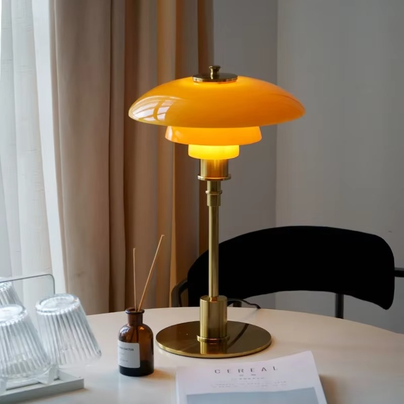 Danish Dimmable Table Lamp – Modern Iron & Glass Design for Any Room