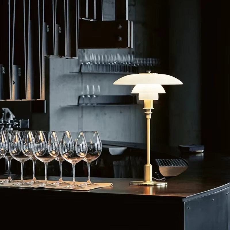 Danish Dimmable Table Lamp – Modern Iron & Glass Design for Any Room