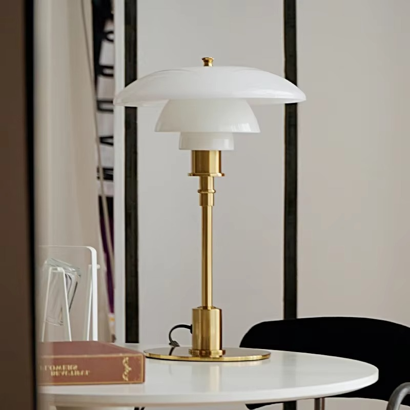 Danish Dimmable Table Lamp – Modern Iron & Glass Design for Any Room