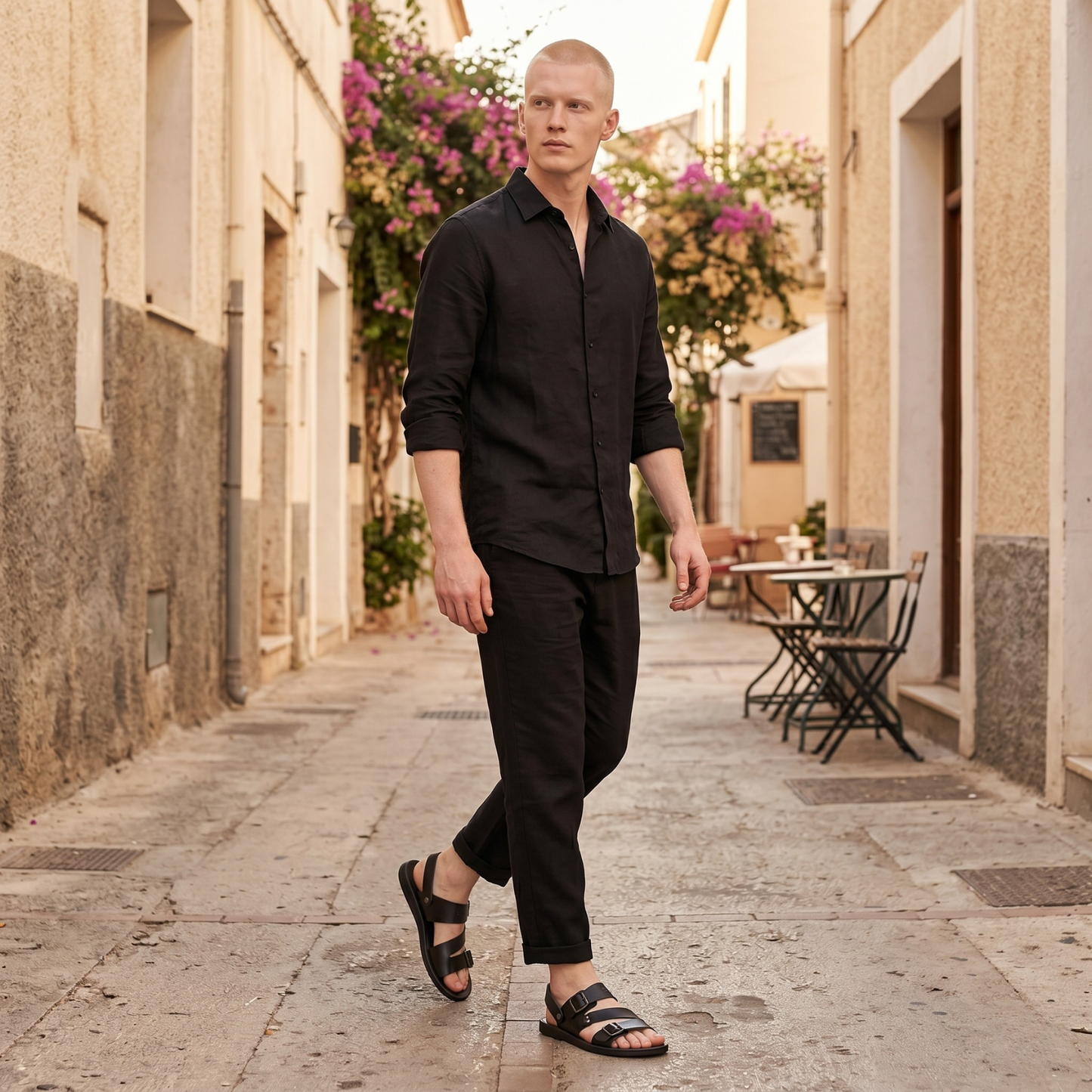 Dylan Men's Sandals – Adjustable Crossed Straps for Comfort in Summer