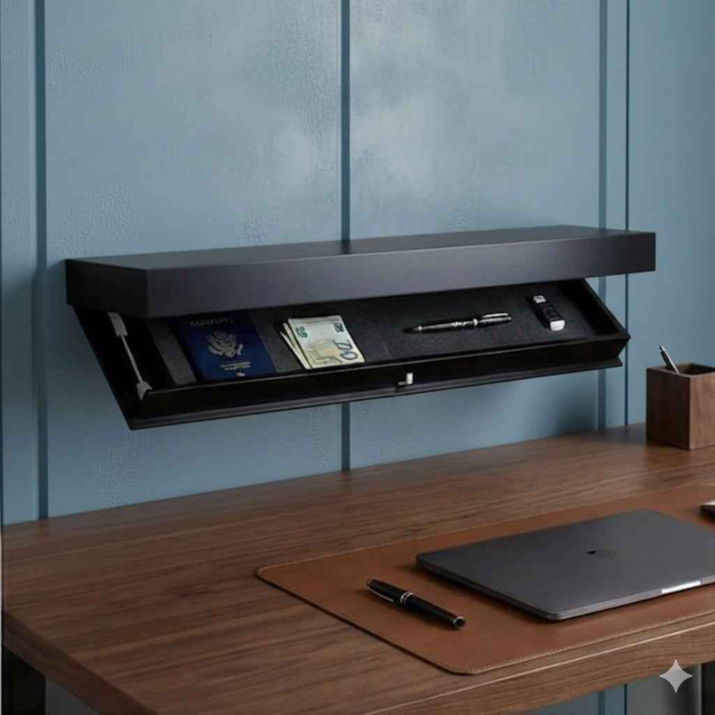 Elysian Modern Floating Shelf – Hidden Storage for Elegant Home Décor