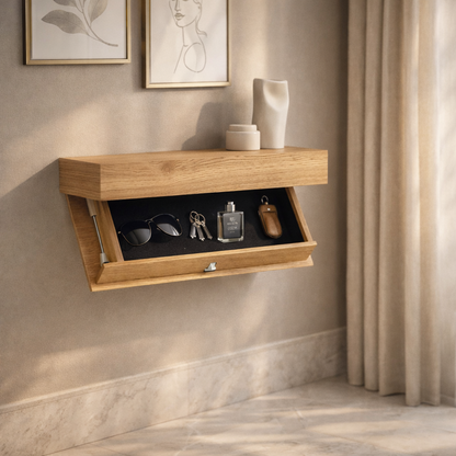 Elysian Modern Floating Shelf – Hidden Storage for Elegant Home Décor
