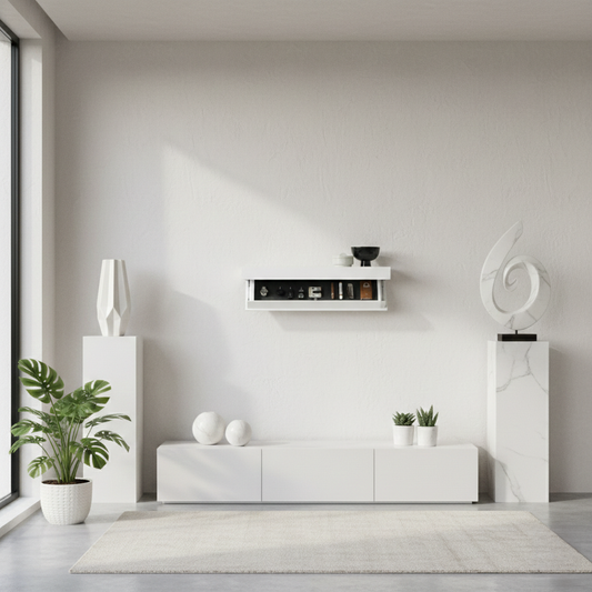 Elysian Modern Floating Shelf – Hidden Storage for Elegant Home Décor