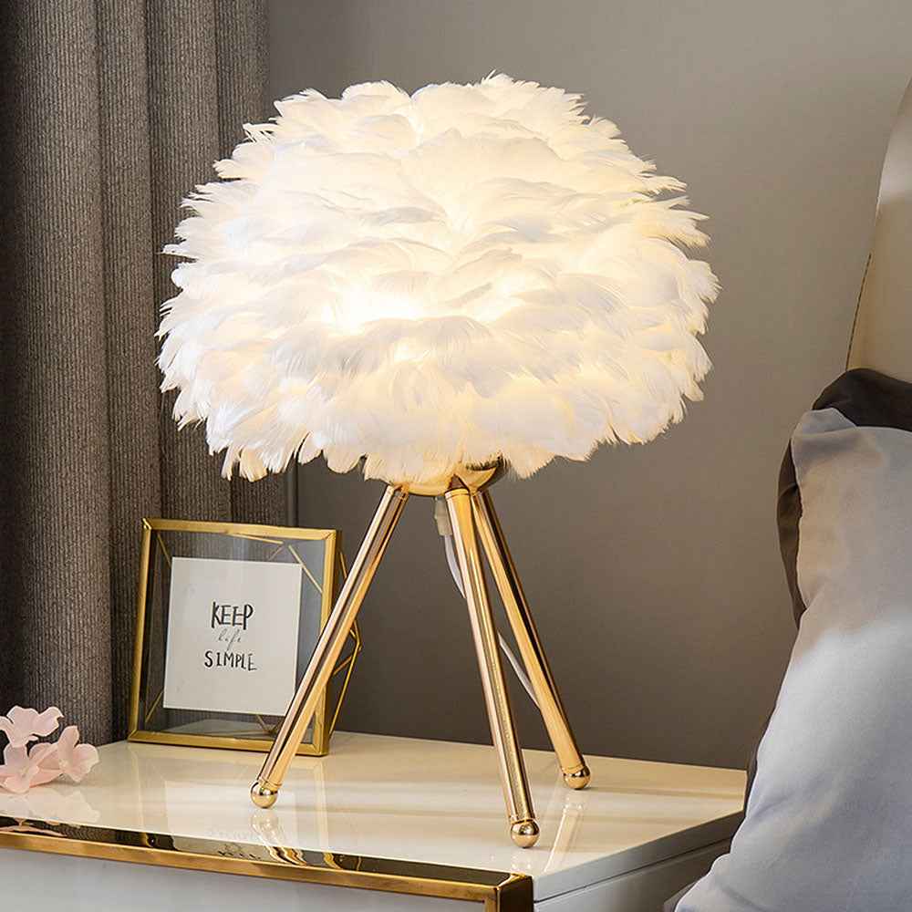 Felicity Modern Bedside Table Lamp – Stylish Globe Shade for Cozy Lighting