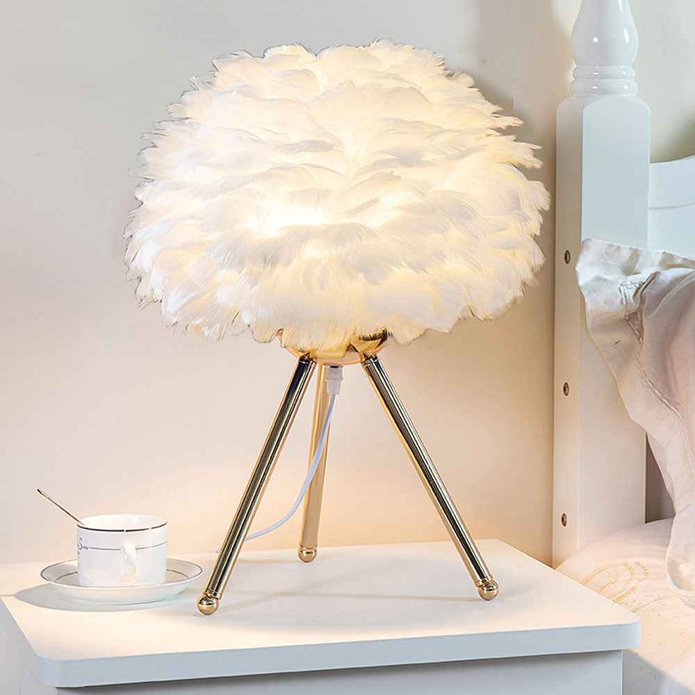 Felicity Modern Bedside Table Lamp – Stylish Globe Shade for Cozy Lighting