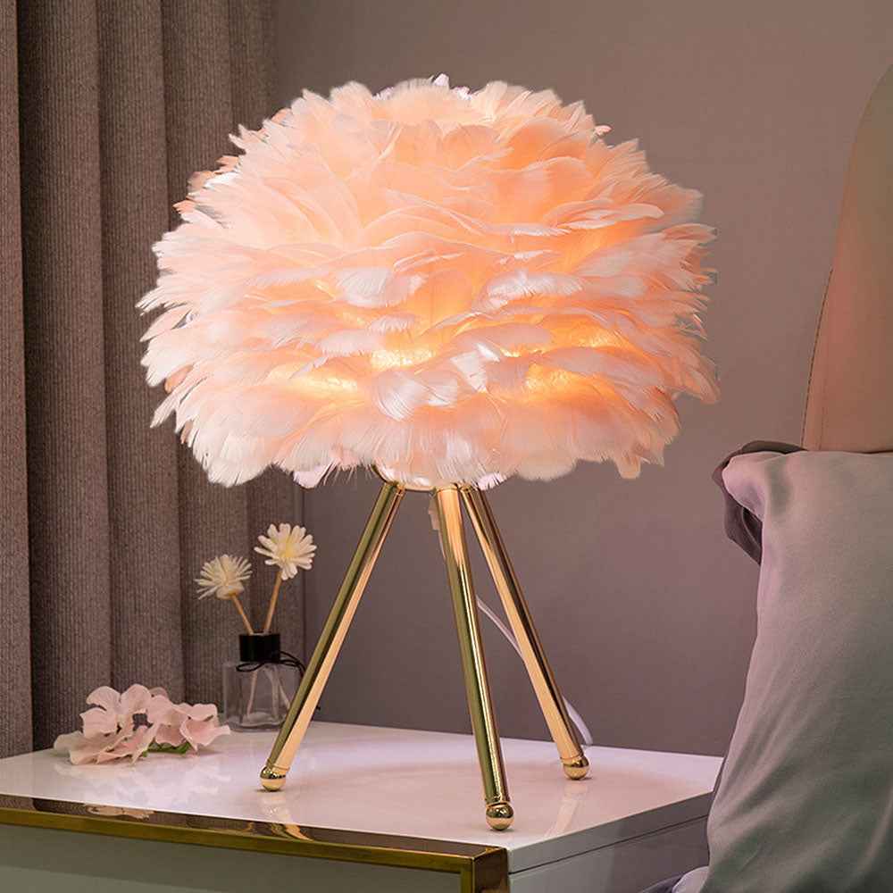Felicity Modern Bedside Table Lamp – Stylish Globe Shade for Cozy Lighting