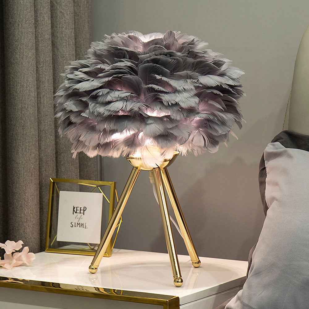 Felicity Modern Bedside Table Lamp – Stylish Globe Shade for Cozy Lighting