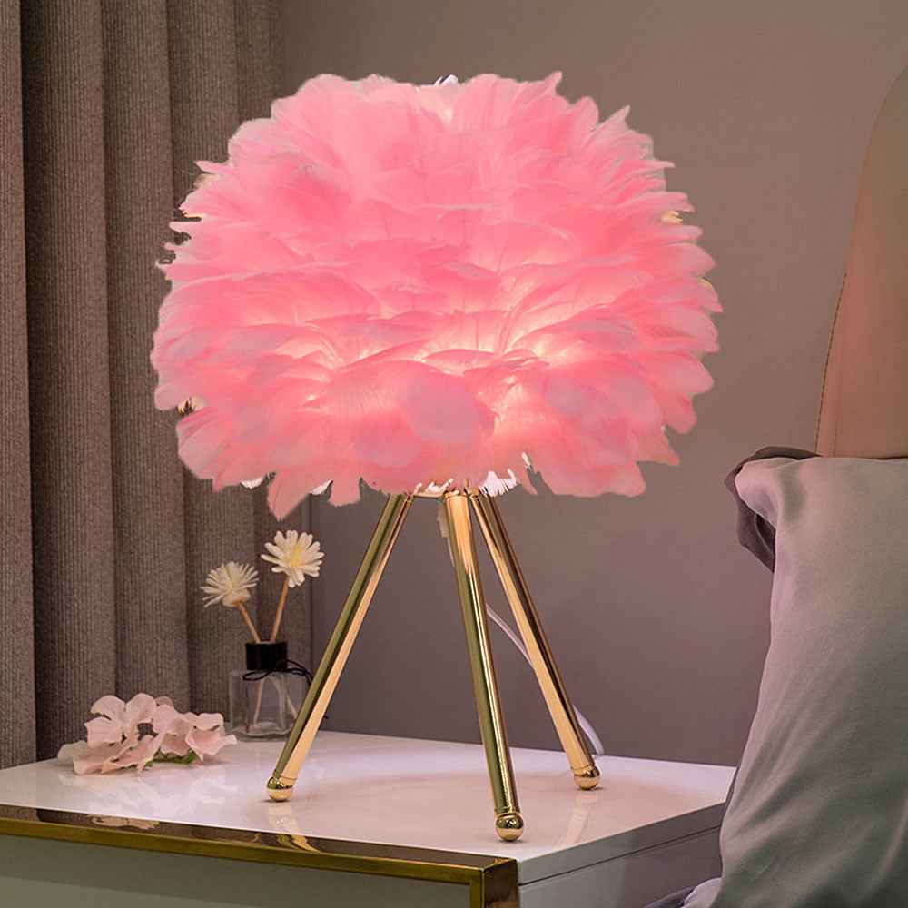 Felicity Modern Bedside Table Lamp – Stylish Globe Shade for Cozy Lighting