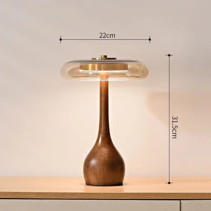 Esmira Retro Bedroom Lamp – Elegant Glass Design for Cozy Bedside Lighting