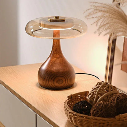 Esmira Retro Bedroom Lamp – Elegant Glass Design for Cozy Bedside Lighting