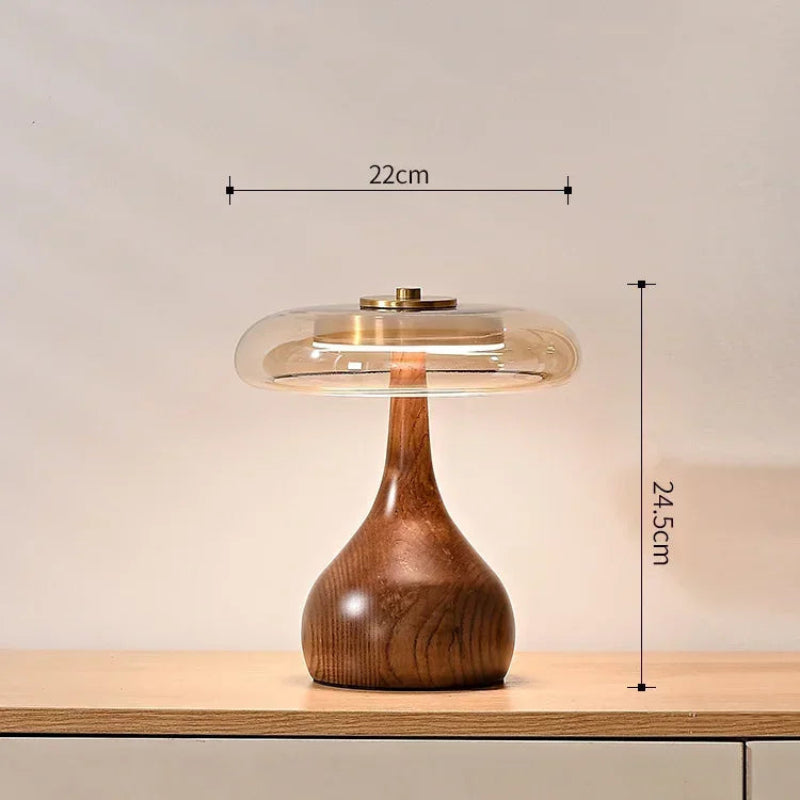 Esmira Retro Bedroom Lamp – Elegant Glass Design for Cozy Bedside Lighting