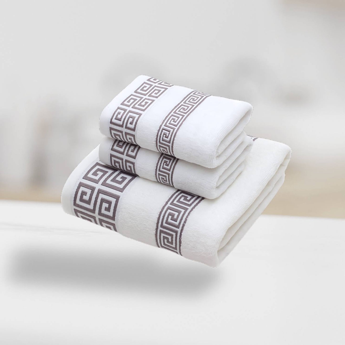 Novelle Glamorous Luxury Cotton Towel Set – Soft Bath and Hand Towels for Stylish Bathrooms