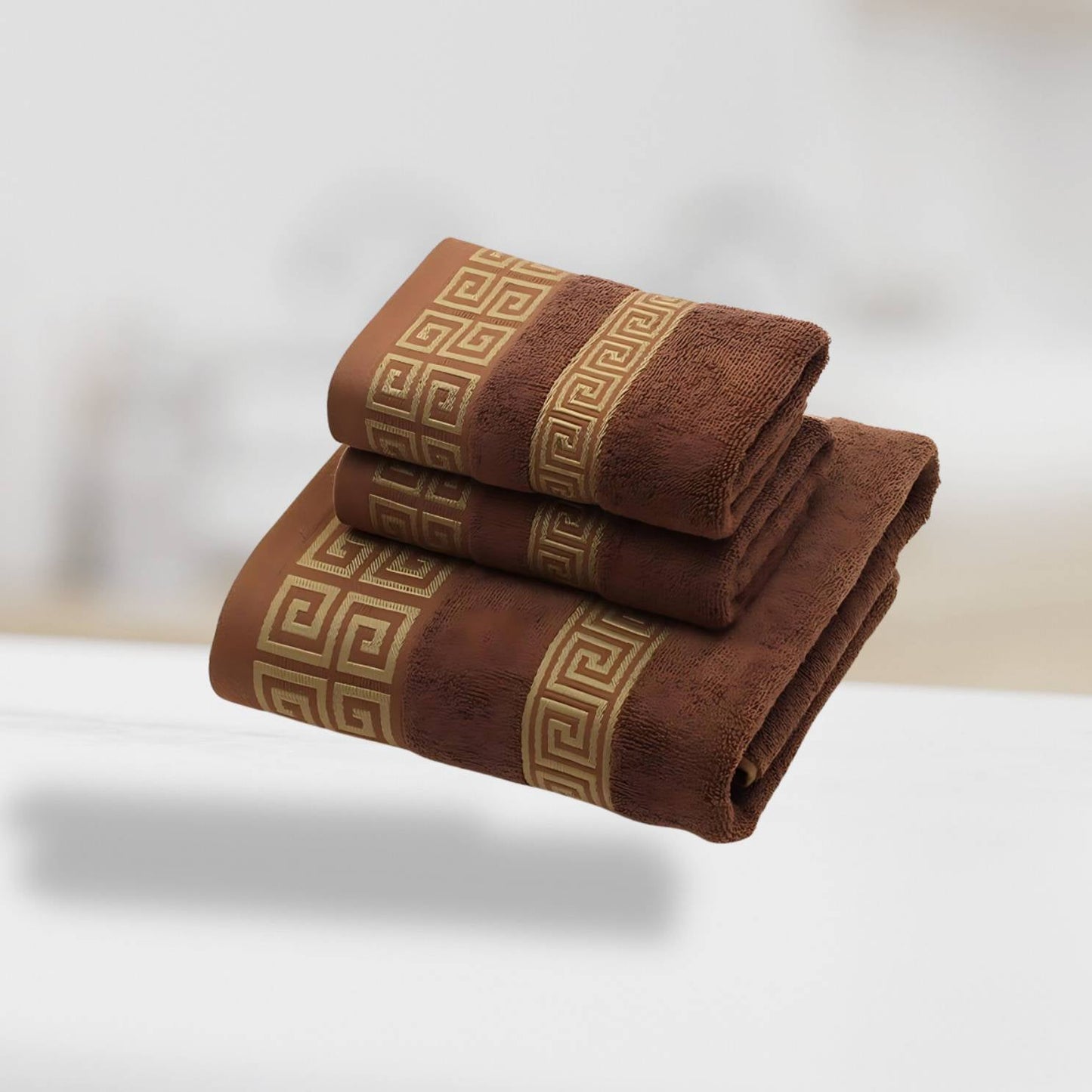 Novelle Glamorous Luxury Cotton Towel Set – Soft Bath and Hand Towels for Stylish Bathrooms