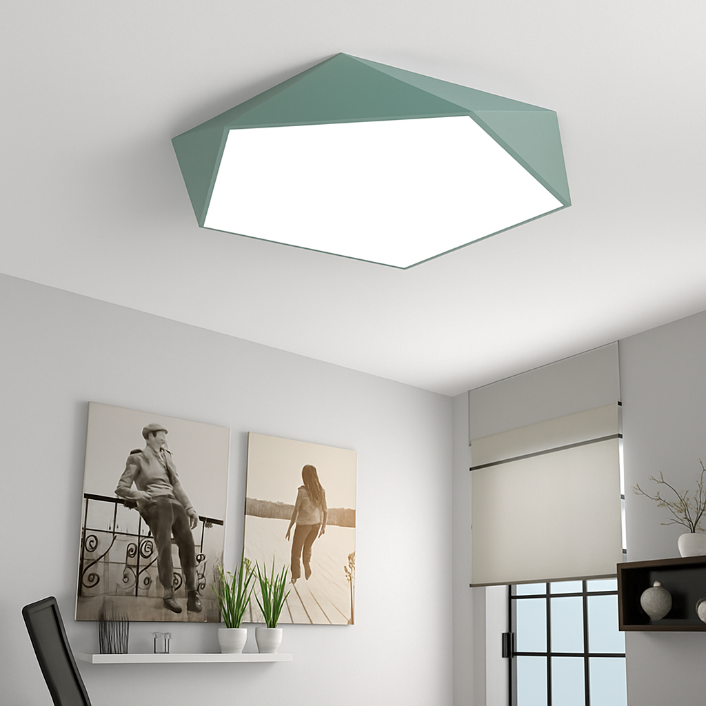 Gleam Modern LED Ceiling Light – Geometric Design for Cozy Spaces