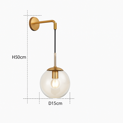 Dalen Modern Wall Light – Stylish Glass Ball Design for Elegant Spaces