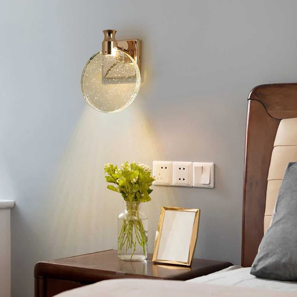 Aurelia Crystal Wall Sconce Lighting for your Home – Elegant Warm White Cozy Decor