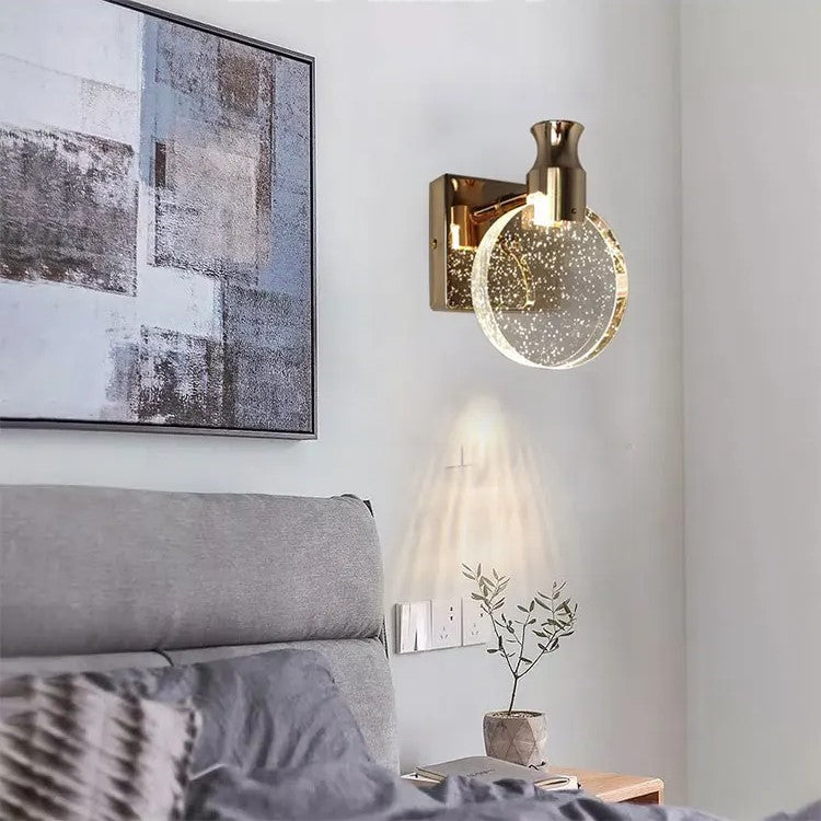 Aurelia Crystal Wall Sconce Lighting for your Home – Elegant Warm White Cozy Decor